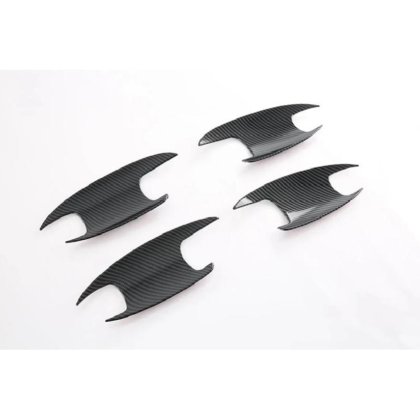 For Mercedes-Benz C-Class W206 C180 C200 C300   Carbon Fiber Style Door Handle Bowl Cover Cup Cavity Trim ert Catch