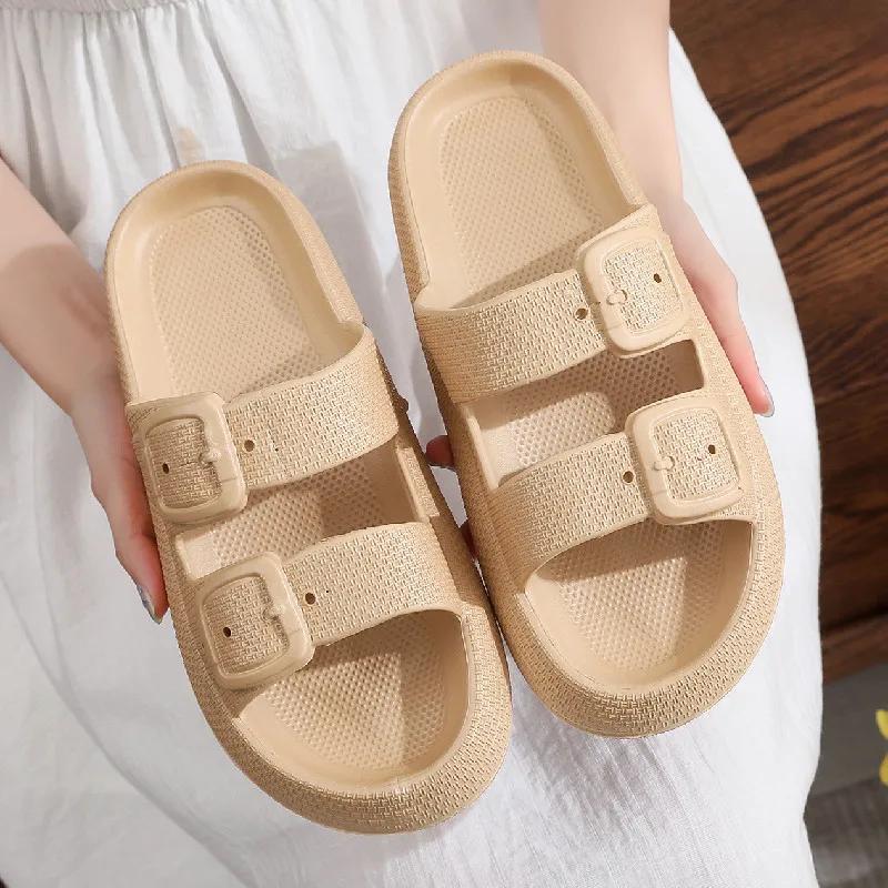 Women Casual Slippers 2024 Summer New Comfortable Light Soft Bottom Antiskid Outdoor Sandals Women's Flat Colorful Slide