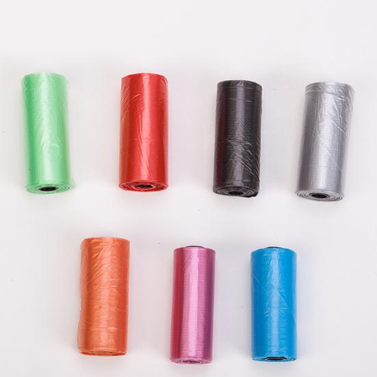 4Rolls/60Pcs Dog Bags Solid Color Leak-proof Eco-friendly Pet Waste Bags for Home