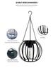 Solar Wrought Iron Lantern Light: Retro Mesh Pendant for Outdoor Garden, Courtyard, and Balcony Ambiance.