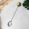 Long Handle Stainless Steel Coffee Stirring Cartoon Dessert Spoons Creative Spoon Rust-Proof Teaspoons