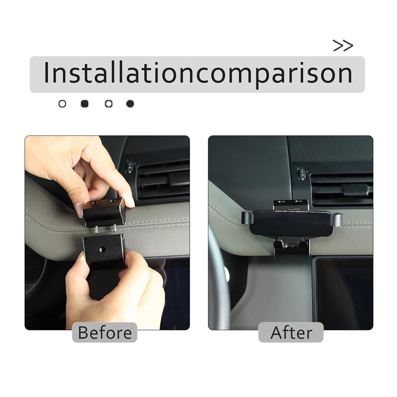 Für Land Rover Defender 90 110 2020 2021 2022 2023 Aluminiumlegierung Armaturenbrett Seiten-Handyhalter Halterung Auto Zubehör