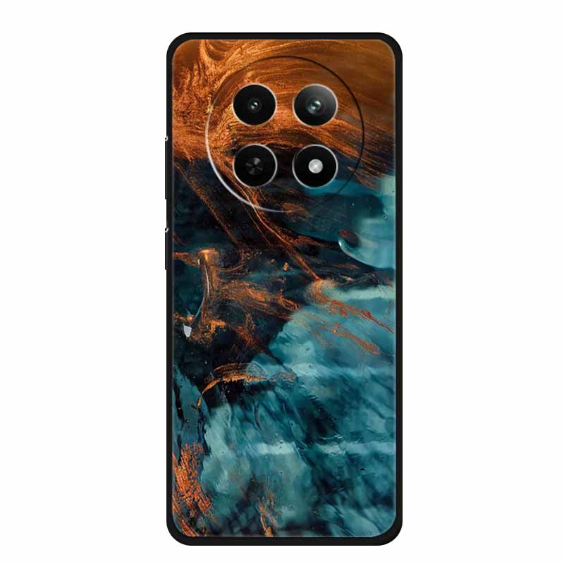 Case For Realme 13 Plus Marble TPU Soft Silicone Back Cover For Realme 13+ Cases Protective Mica Painted Colorful Bumper Capa