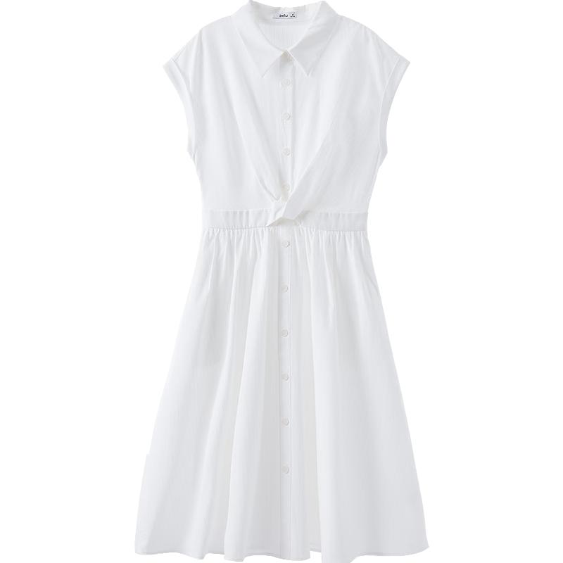 Betu Women s Elegant Twisted Waist Short-Sleeve Dress L