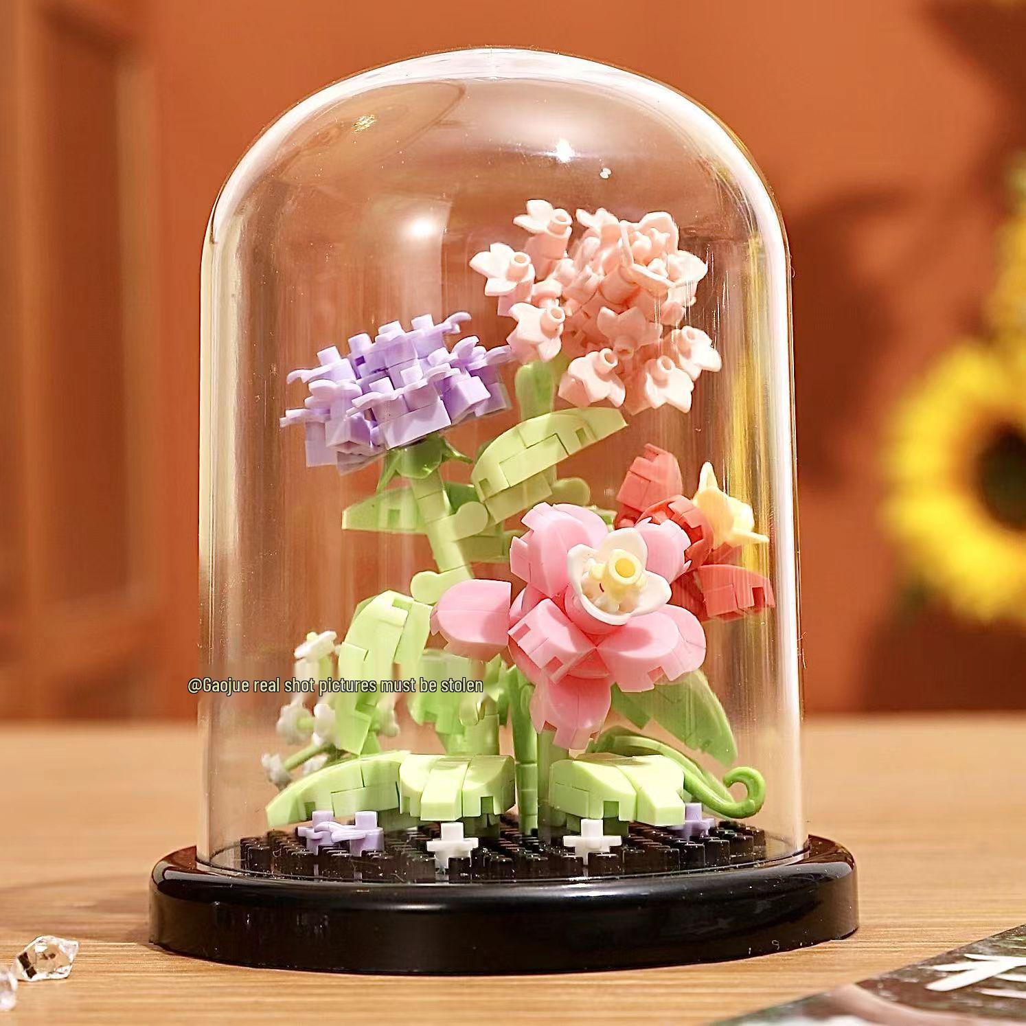 

Подарок ко Дню учителя: Совместимый с Lego строительный блок Суккулентный букет и фигурки