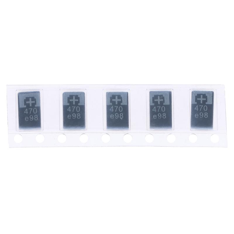 5 Pcs 2R5Tpe470M9 470 2.5V 470Uf Smd Tantalum Capacitor