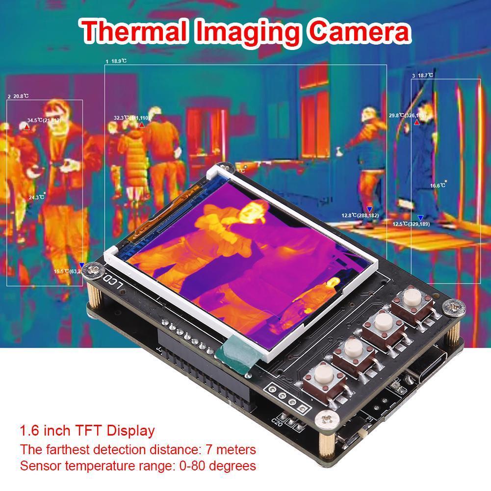 1.6 inch TFT Display Screen Infrared Thermal Imager Sensor AMG8833 Handheld IR Temperature Thermometer Thermal Imaging Camera