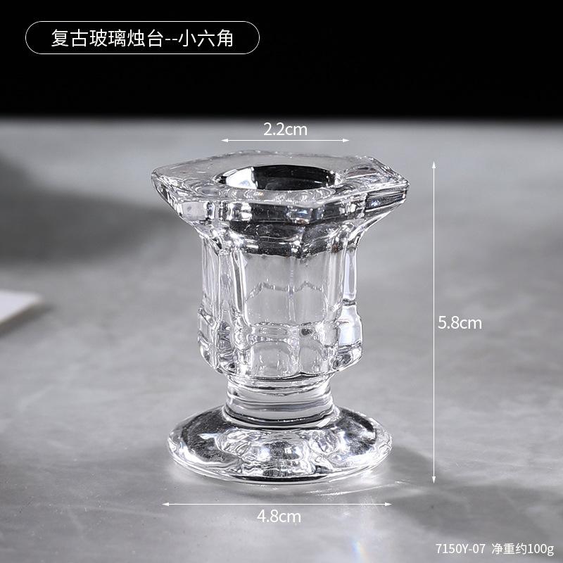 Nordic Simple Crystal Glass Candlesticks Are for Table Weddings Light Luxury Romantic Atmosphere Decorations Photo Props