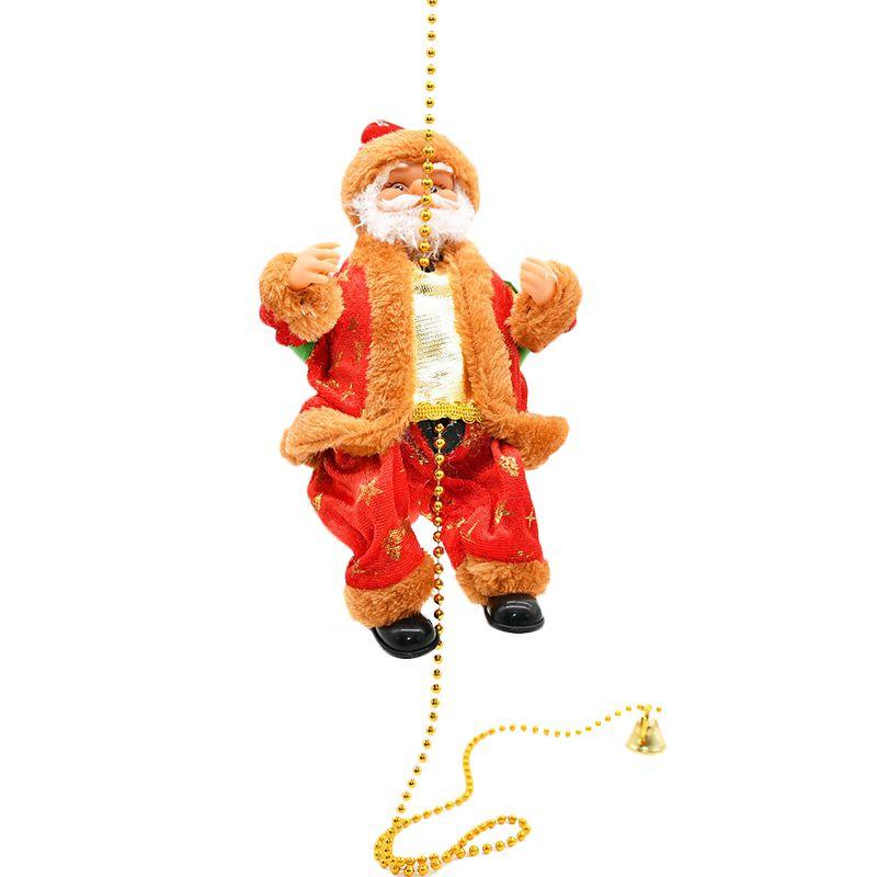 Unique Santa Claus Electric Climbing Doll With Cheerful Music For Holiday Decor