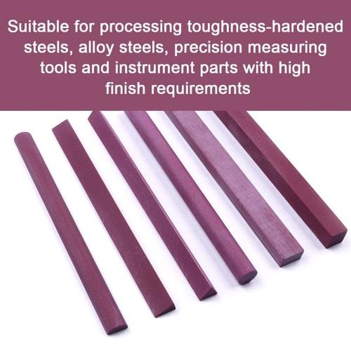 ATOPLEE 6-Piece 3000# Grit Ruby Sharpening Stones, Oil Stones, Grabber Polishing Tool, 6 Shapes: Square, Triangle, Semicircle, Cylinder, Edge, and Rec