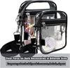 Adjustable PVC Transparent Crossbody Bag with Zipper for Concerts and Sports