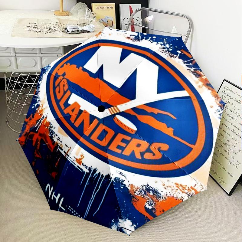 Ny Islanders Pride Umbrella Folding Umbrella, Automatic Umbrella 8-Frame for Travel, Camping Use Gift for Halloween Christmas