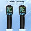Infrared Thermometer 400/800°C Indoor Kitchen Digital Heat Meter Precision Food Laser Temperature Meter Non-contact Pyrometer
