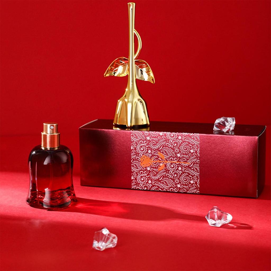 50ml Women’s Rose-Shaped Perfume Bottle Long-Lasting Floral Eau De Parfum with Romantic Scents Elegant Gift & Daily Fragrance