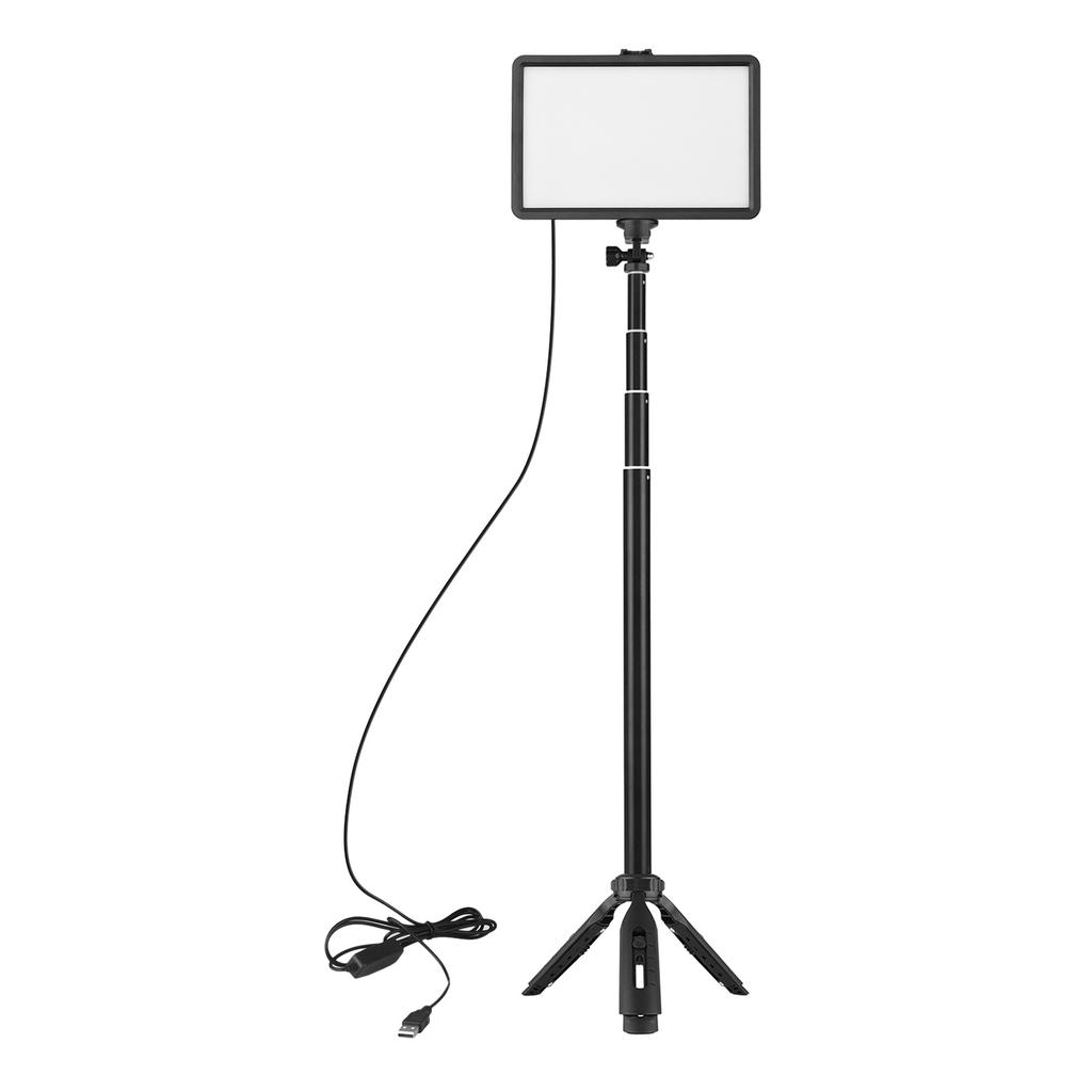 RGB Video Light Kit 10 Levels Brightness Dimmable USB LED Video Lighting Kit with Extendable Tripod