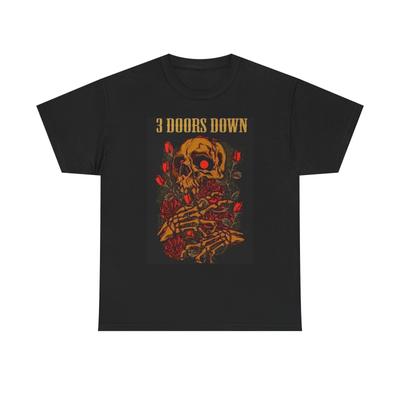 3 Doors Down Grafik T-Shirt Retro Rock 90er Unisex Schweres Baumwoll-T-Shirt