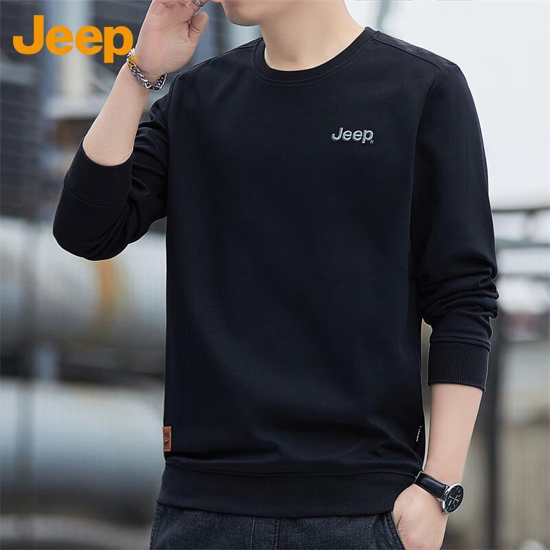 Jeep Men's Casual Long Sleeve Round Neck Sweatshirt