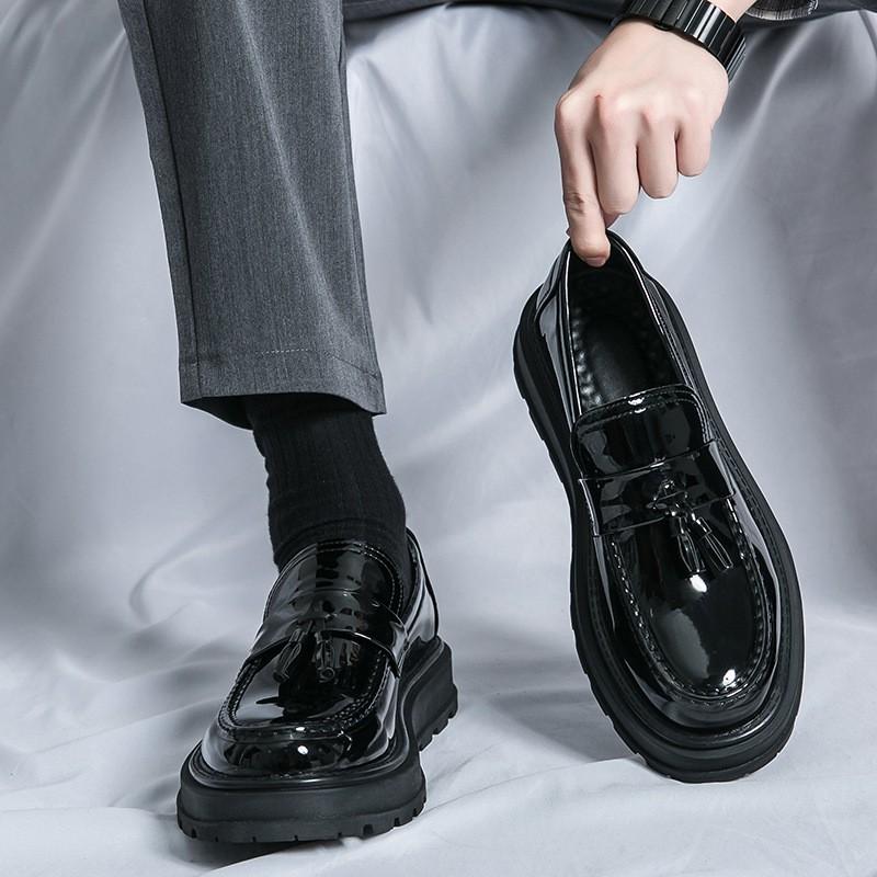 Mens Casual Loafers Round Toe PU