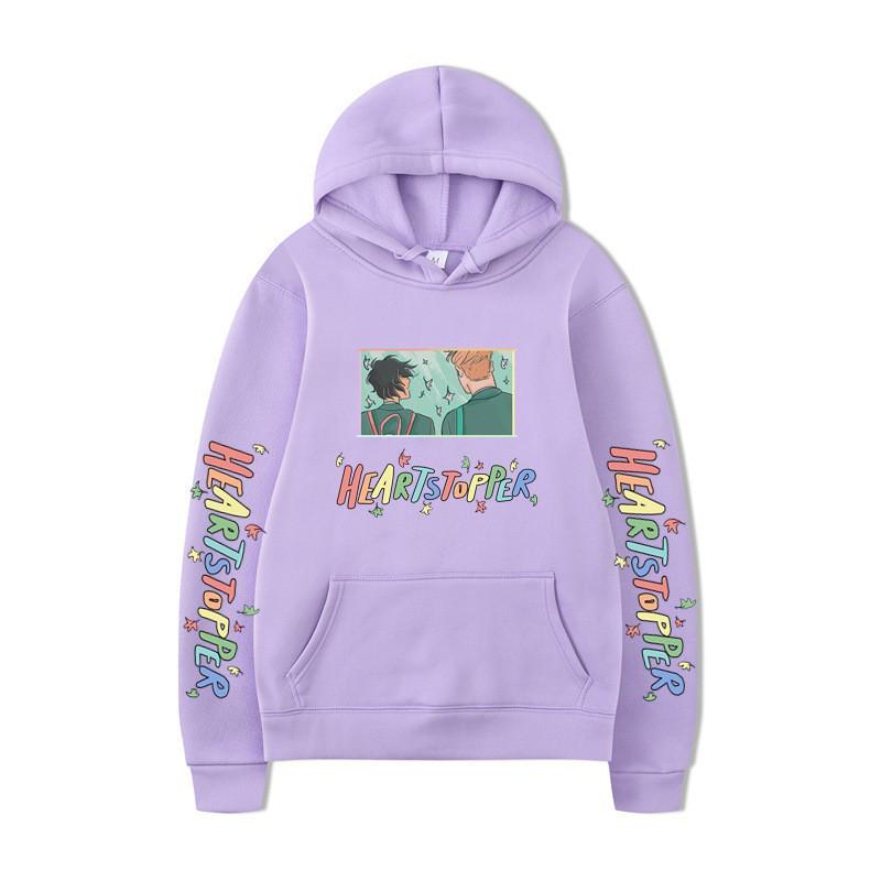 Heartstopper Nick Charlie Hoodie Womens Graphic Print Sweatshirt Casual Loose Fit