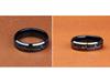 Elegant Heartbeat Couple Rings: European, American, Japanese, Korean Style, Black Double Beveled Pinky Ring.