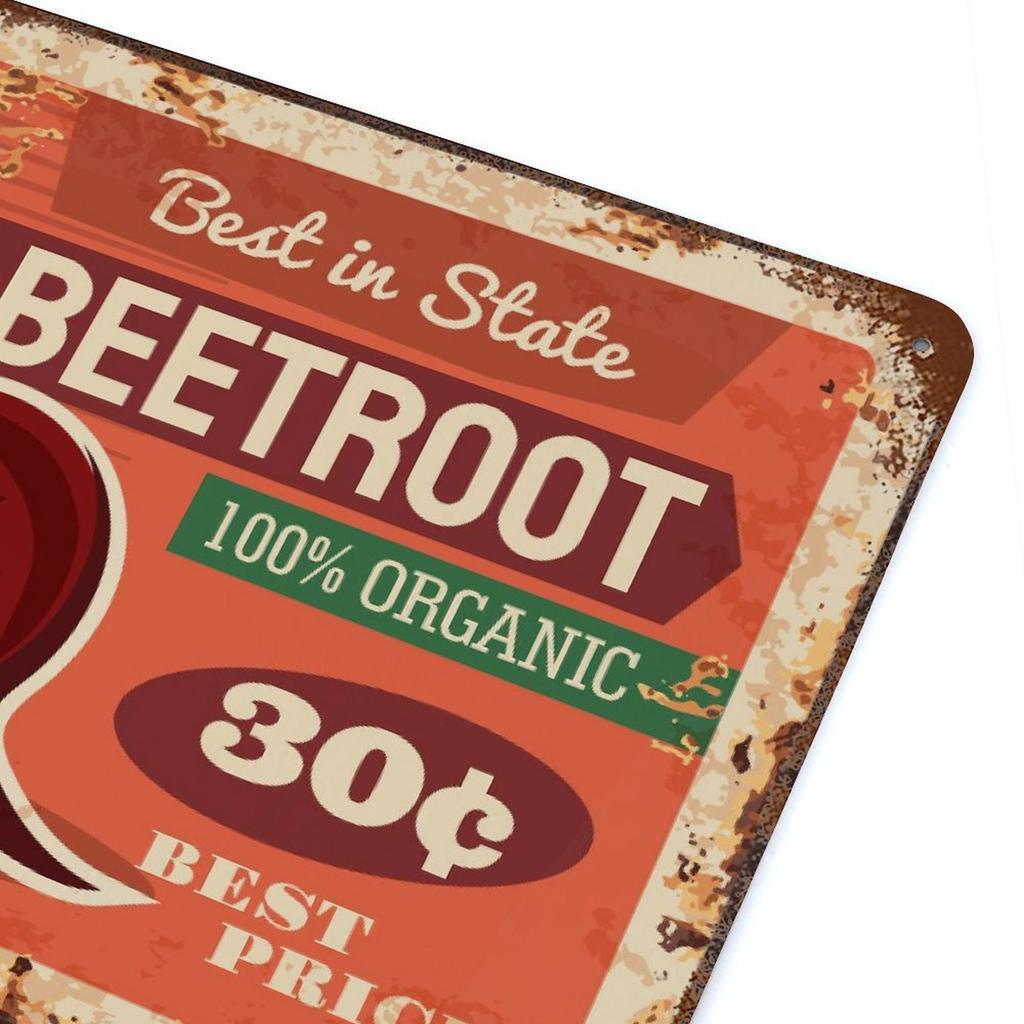 1-Pack Rusty Weathered Wall Sign, 20×30cm and 30×40cm, Vintage Décor for Garage, Cafe or Living Room