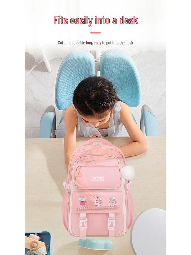 Rucksack mit großem Fassungsvermögen und wasserabweisend für Grundschulmädchen - Leichtes, lastreduzierendes 3-teiliges Set