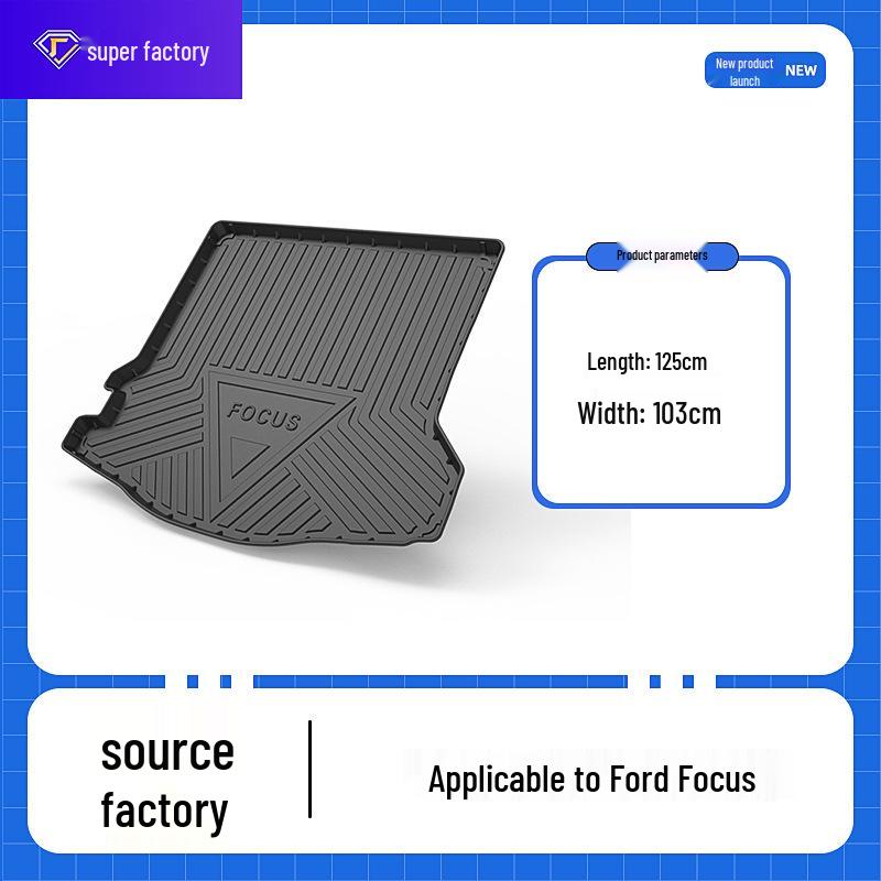 Ford Focus Trunk Mat - Classic TPE Waterproof Non-slip Accessory