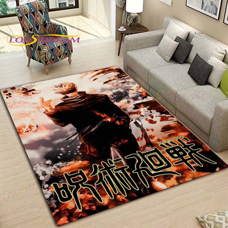 Cartoon Jujutsu Kaisen Floor Mat Door Mat Bathroom Non-slip Carpet Anime Carpet Printing Floor Mat Carpet