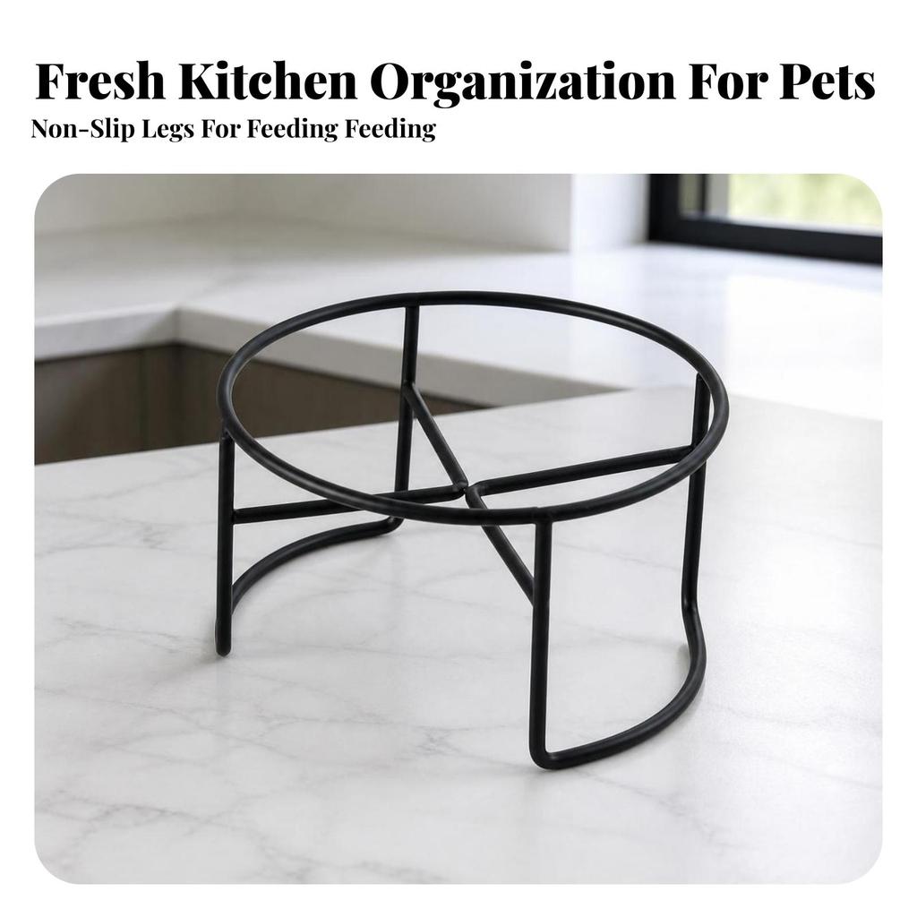 Elevated Bowl Stand Stable Raised Pet Holder Space-Saving for Kitchen, Cats