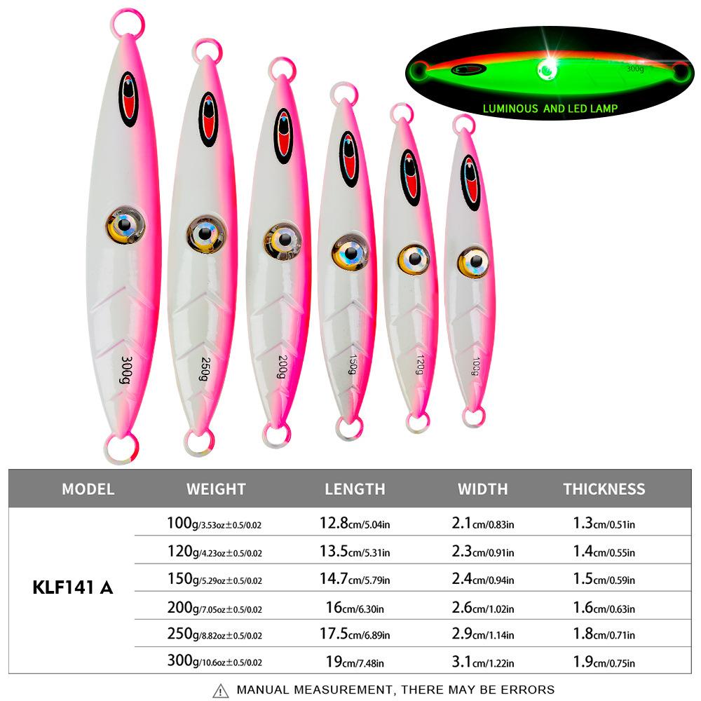 

Свинцовая рыба из железной пластины со светодиодной электронной подсветкой, «Рыбий глаз» с ночником, Свинцовая рыба с медленной тряской из железной пластины, Рыба Тай Дао, Морская рыбалка с лодки 120g розовый