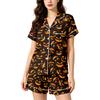 Women's 2-Piece Pajama Set with Short Sleeve Top and Shorts Soft Casual Loungewear for Holiday Sleepwear