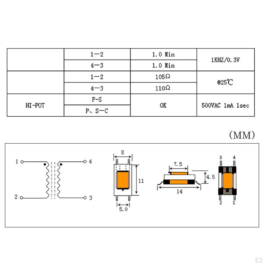 1:Audio transformátor 1 600 Ohm: Náhradní transformátor