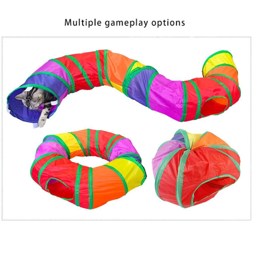 Atmungsaktives Katzennest Faltbarer Katzen-Labyrinth-Tunnel Tragbares Haustier-Spaßspielzeug Kaninchen