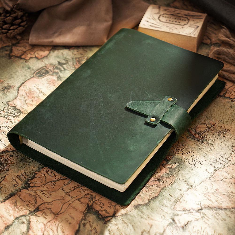 A5 Vintage Handmade European Style Notebook & A6 Diary, A7 Loose-Leaf Cowhide Notepad for Office and Business Use.