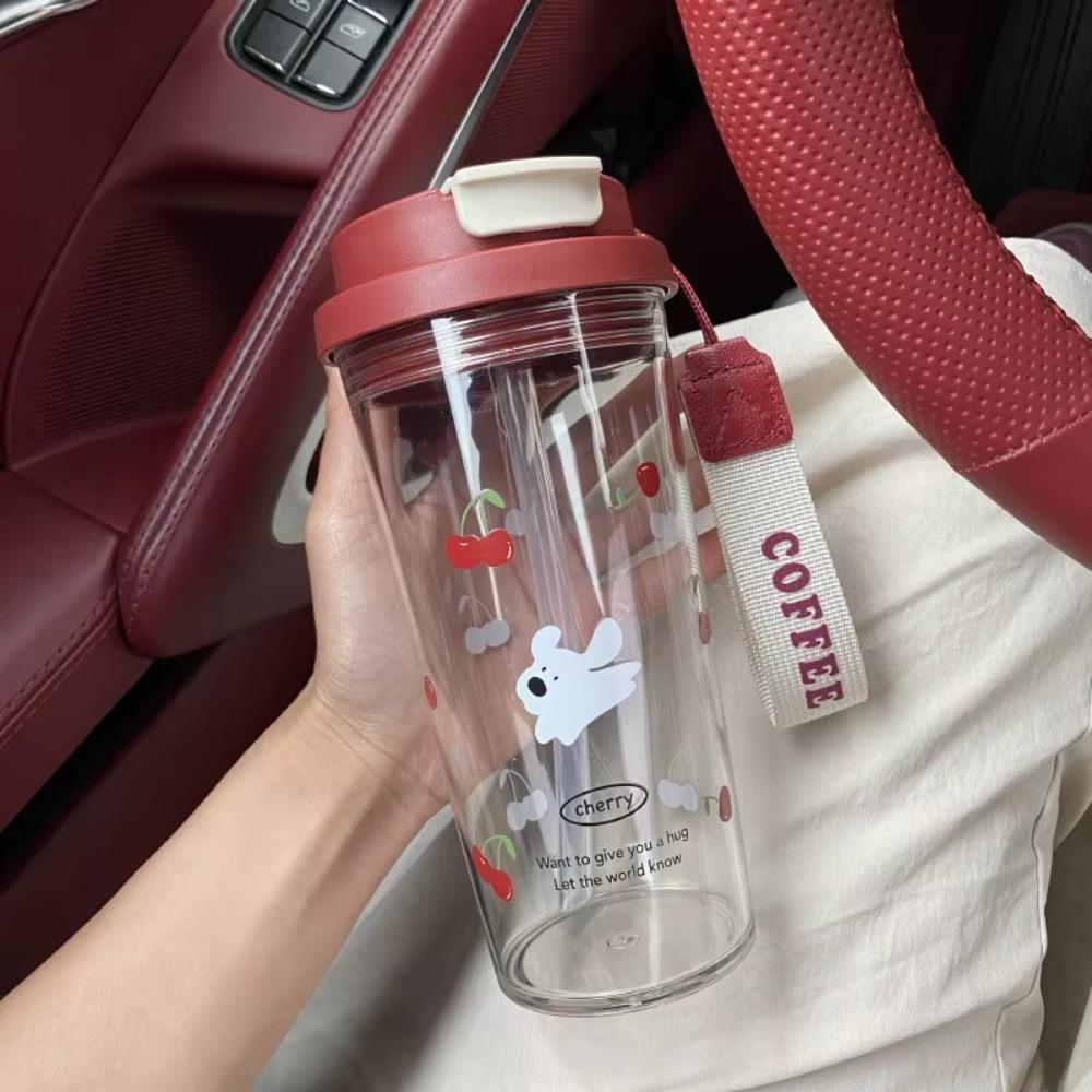 550ml Water Cup Leak-proof Coffee Cup Portable Plastic Cups  Student