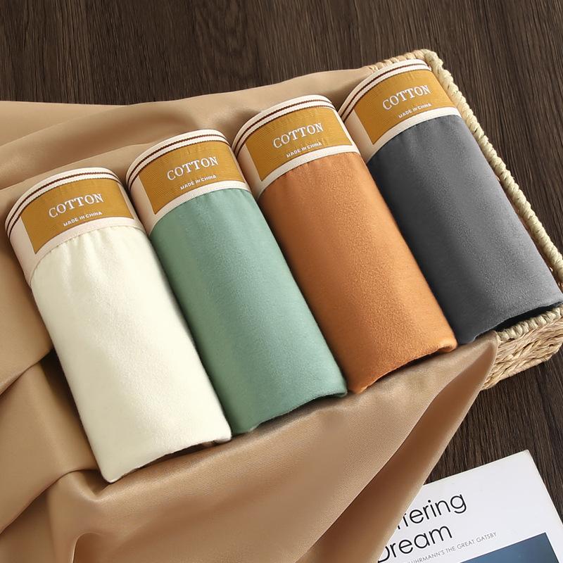 Herren Unterwäsche Hombre Slips Boxershorts Bequeme Atmungsaktive Baumwollunterwäsche Sexy Unterwäsche Einfarbige Boxershorts