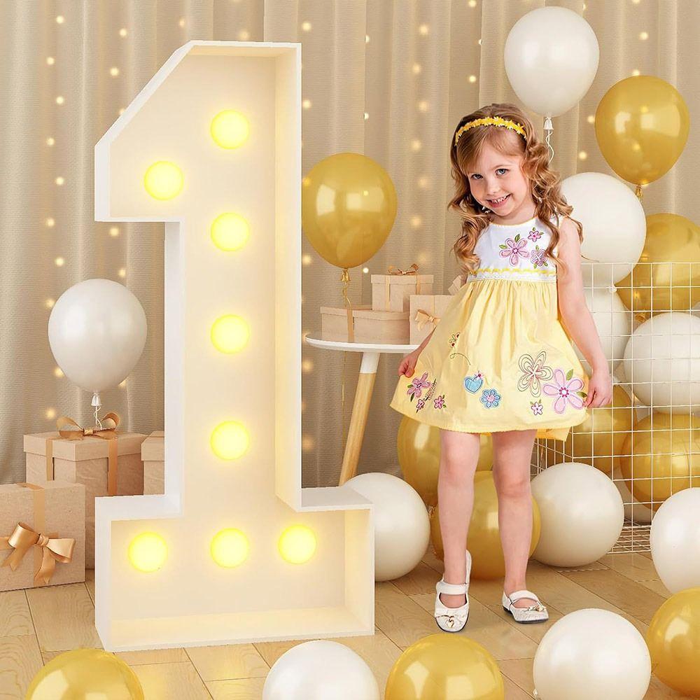 Light Up Balloons Giant Birthday Figure 70cm Birthday Balloon Frame  Birthday Decoration