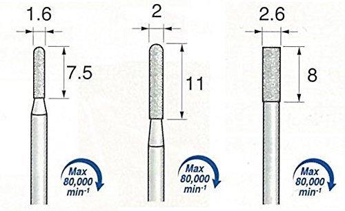 

Argofile electroplated diamond bit set, small diameter straight, 3 types, DMS2002