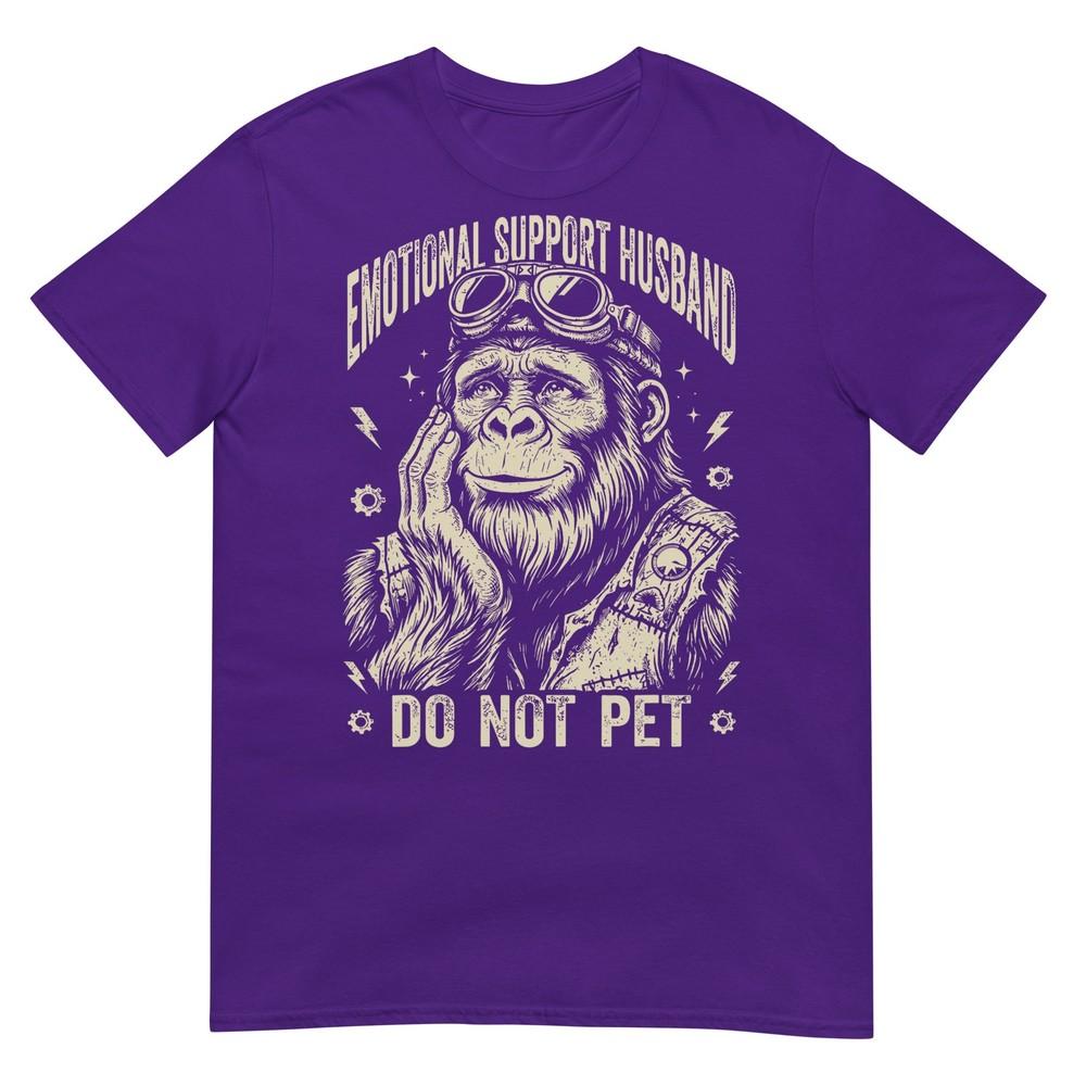 Emotional Support Husband Do Not Pet Bigfoot Sasquatch TShirt