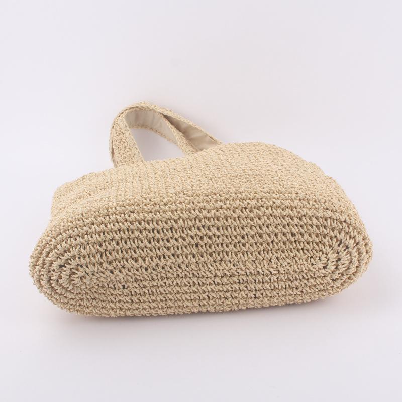 

Fashionable Minimalist Handwoven Straw Single Shoulder Bag - Bohemian Casual Versatile Large Capacity Beach Tote