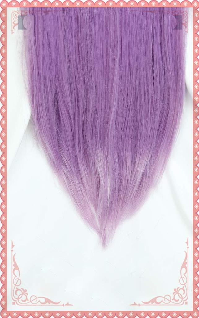 Cosplay Perfect for Parties and Plus 2 Bonus Items Heat-resistant Wig, "Second Castle," Purple, Long, Straight, Costumes,