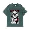 275 GSM Washed T-shirts 100% Cotton Gachiakuta V5 Rudo White Print Unisex Heavy Cotton T Shirt