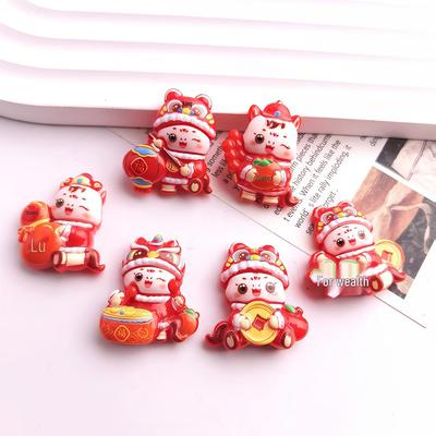 2025 Star Keychain & DIY Hair Accessories - Cartoon Dragon Baby Drip Oil Hair Ties & Resin Charms
