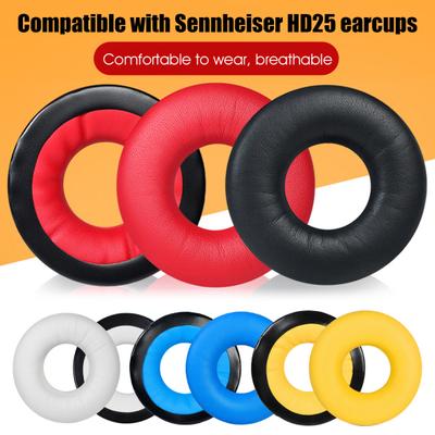 1 Çift Kulaklık Kılıfı Kaymaz İyi Ses Yalıtımı Nefes Alabilen Kulaklık Suni Deri Sünger Kulaklık Yastığı Sennheiser HD25-1II HD25 HD25SP 25SP-II için