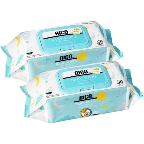 RICO Baby Wipes, 900 Count (100 Count X 9 Packs), Costco, Large, Thick, Unscented
