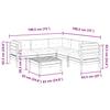 6 Piece Garden Sofa Set with Cushions Pressure Treated Pine Wood