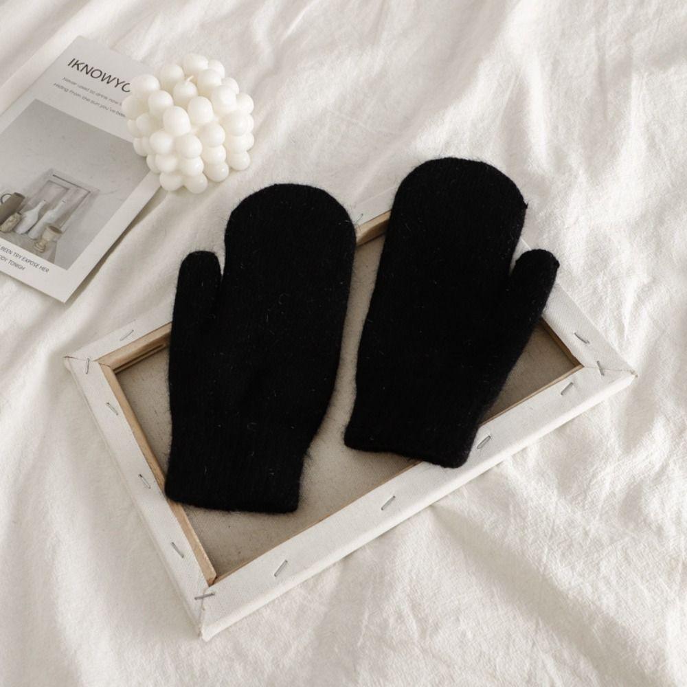 Gloves Warm Wool Gloves Korean Style Mittens Full Fingers Gloves Rabbit Fur Gloves Unisex Gloves