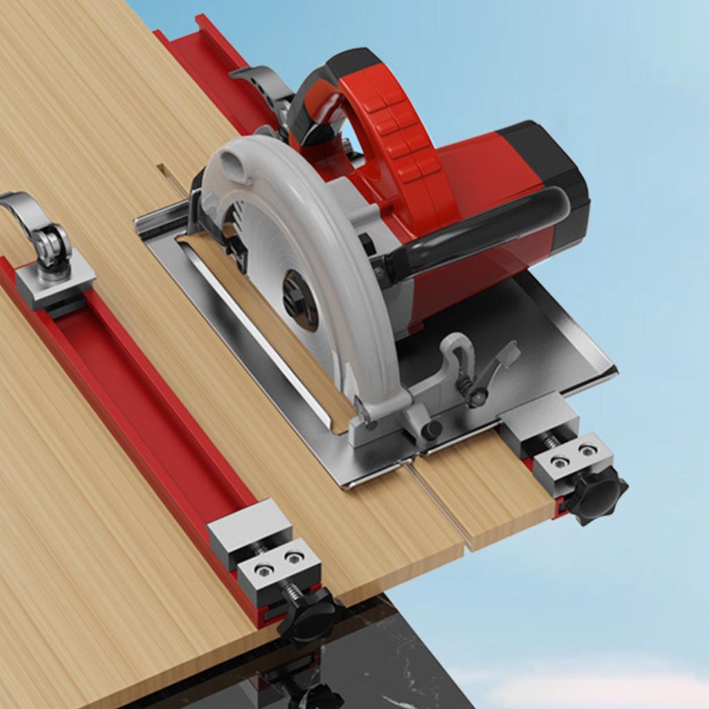 240mm/360mm Circular Guide Adjustable Circular Saw Track Guide Metal Cutting Fixed Ruler Wood Cutting Board Punch Position Tool
