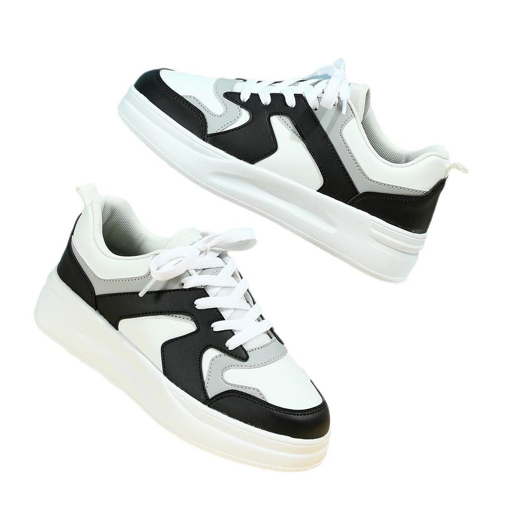 Fashion Board Shoes Ins Trendy Sneakers Women Men PU Leather Walking Shoes Casual Daily Shoes Platform Footwear Wear-resistant