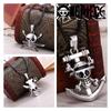 Stylish One Piece Black Alloy Skull Necklace For Young Adults, Featuring Sanji And Whitebeard